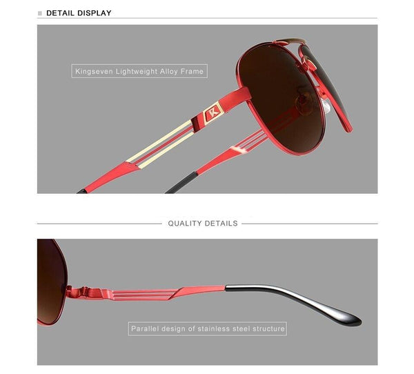 Fashion Stainless Steel Frame Polarized Pilot Driving Sunglasses for Men - SolaceConnect.com
