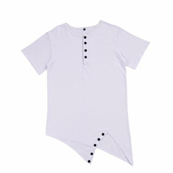 Fashion Street Wear for Men Hi-Street Longline Sharp Triangle Tail T-Shirt - SolaceConnect.com