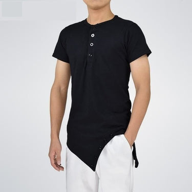 Fashion Street Wear for Men Hi-Street Longline Sharp Triangle Tail Shirt  -  GeraldBlack.com
