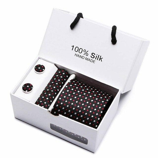Fashion Striped Pattern 8cm Gravata Neckties Gift Box Set for Men Homens - SolaceConnect.com