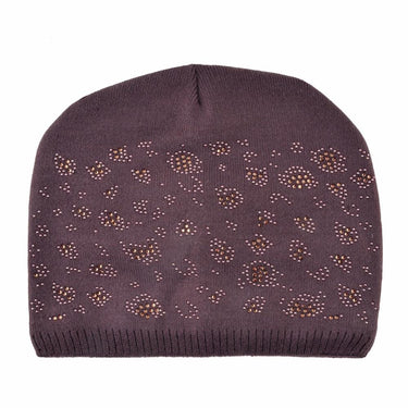 Fashion Thick Warm Beanie Hats with Rhinestone for Women  -  GeraldBlack.com