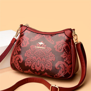 Fashion Trendy Printed Genuine Leather Shoulder Crossbody Messenger Handbag  -  GeraldBlack.com
