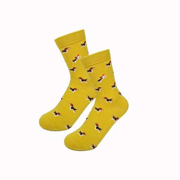 Fashion Unisex Casual Colorful Neutral Red Fox Dog Cotton Socks - SolaceConnect.com