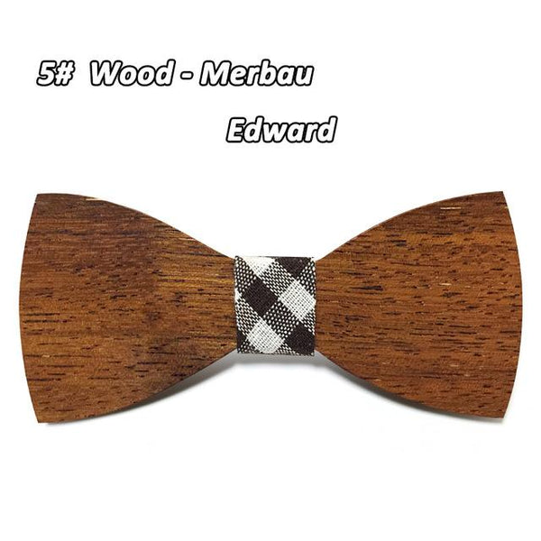 Fashion Unisex Wooden Butterfly Bowties Neckties Wedding Event Accessory - SolaceConnect.com