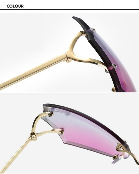 Fashion Vintage Rimless High Quality Gradient Sunglasses for Women  -  GeraldBlack.com