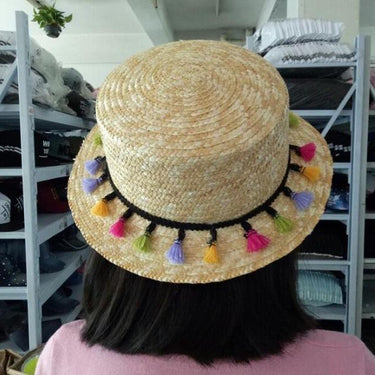 Fashion Wheat Panama Women's Straw Boater Sun Hats for Summer - SolaceConnect.com