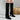 Fashion Women Boots Autumn Winter Sexy High Heels Pleated Slim Fit Knee-High Boots Flock Shoes Size 43  -  GeraldBlack.com