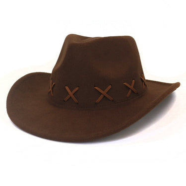 Fashion Women Cowgirl Handmade Roll Up Brim Western Cowboy Hat Sombrero Hombre Jazz Cap  -  GeraldBlack.com