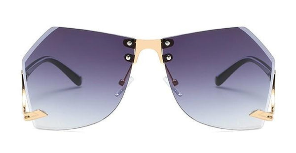 Fashion Women's 32g Alloy Gradient Irregular Frameless Sunglasses - SolaceConnect.com