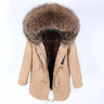 Fashion Women's Big Real Fox Fur Hooded Collar Thick Warm Winter Parka  -  GeraldBlack.com