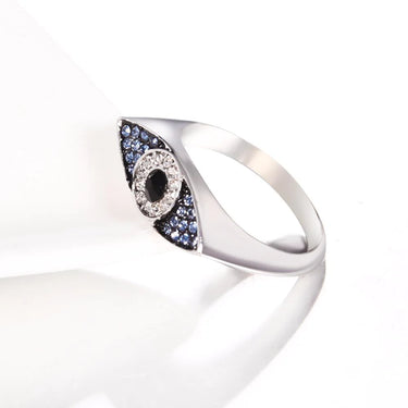 Fashion Women's Dazzling Blue Evil Eyes Rings for Wedding Party - SolaceConnect.com