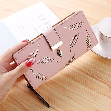 Fashion Women's Leather Clip Clutch Long Money Phone Card Holder Wallet  -  GeraldBlack.com