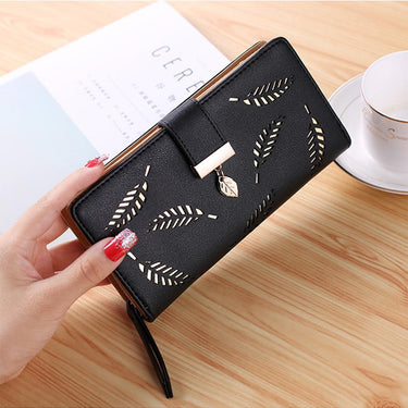Fashion Women's Leather Clip Clutch Long Money Phone Card Holder Wallet  -  GeraldBlack.com