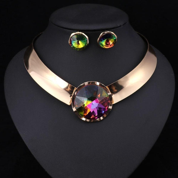 Fashion Women's Party Wedding Statement Necklace Earrings Jewelry Sets  -  GeraldBlack.com
