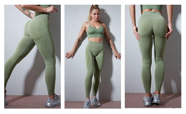 Fashion Women's Seamless Stretch Thin Leggings for Workout Running Gym - SolaceConnect.com