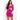 Fashion Women's Solid Magenta Color 3' and '4 Sleeves Ruched Cutout Dress  -  GeraldBlack.com