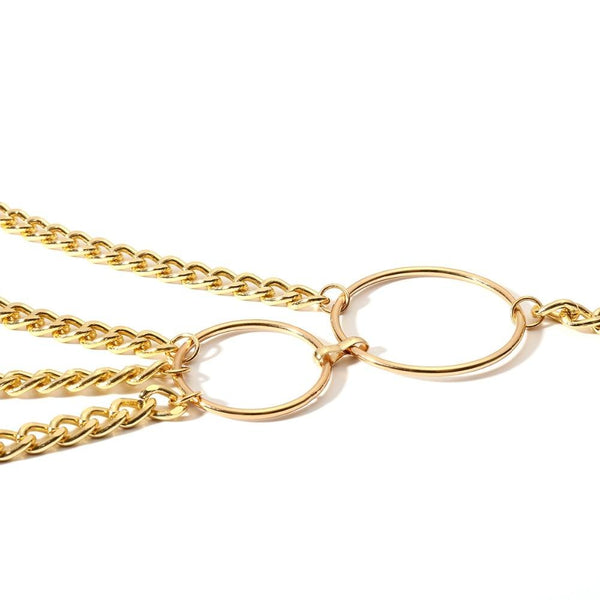 Fashion Long Tassel Belt Multilayer Chain Dress Belt Silver Golden Women's Ladies Waist Chain - SolaceConnect.com