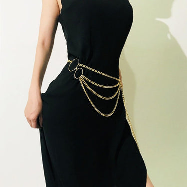 Fashion Women's Solid Multilayer Long Tassel Waist Chain Dress Belt  -  GeraldBlack.com