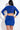 Fashion Women's Solid Royal Color 3' and '4 Sleeves Ruched Cutout Dress - SolaceConnect.com