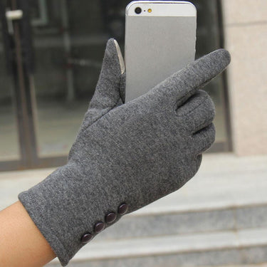 Fashion Women's Winter Solid Cotton Outdoor Warm Full Finger Gloves  -  GeraldBlack.com