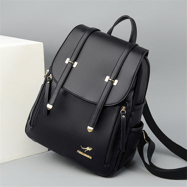 Fashion Women Soft Leather Backpacks School Book Bags Large Capacity Shopping Travel Knapsack Casual  -  GeraldBlack.com