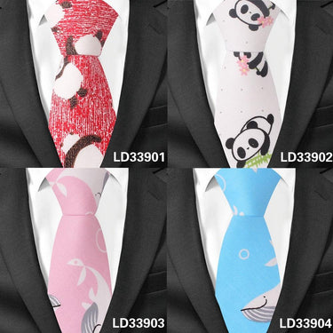 Fashionable Casual Skinny Cartoon Animal Neck Tie for Men and Women - SolaceConnect.com