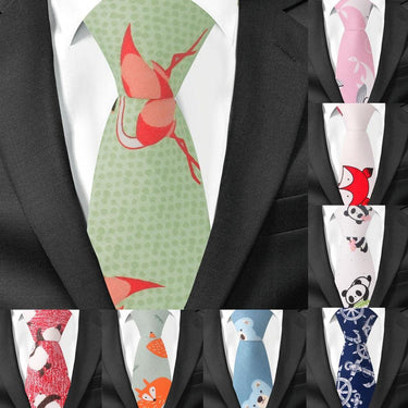 Fashionable Casual Skinny Cartoon Animal Neck Tie for Men and Women  -  GeraldBlack.com