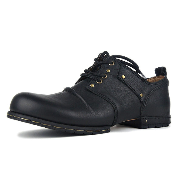 Fashionable Handmade Genuine Cow Leather Ankle Boots Shoes for Men - SolaceConnect.com