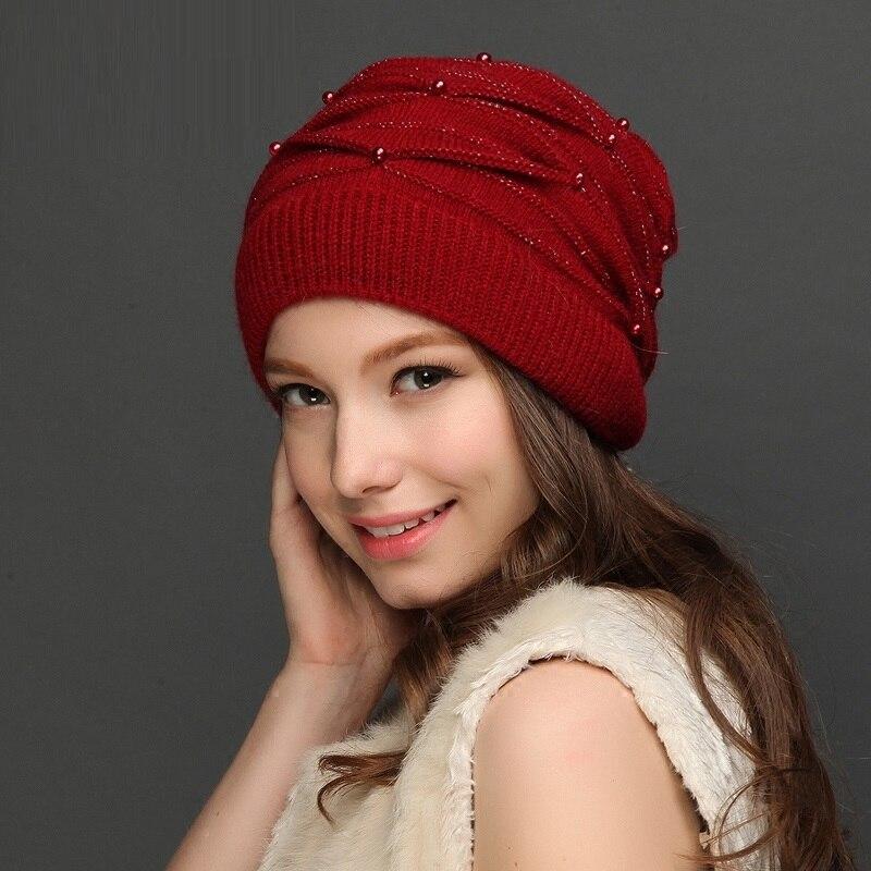 Female Autumn Winter Warm Handmade Knitted Woollen Hat & Scarf  -  GeraldBlack.com