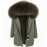 Female Big Fox Fur Collar Hooded Zipper Winter Warm Slim Coats & Jackets  -  GeraldBlack.com