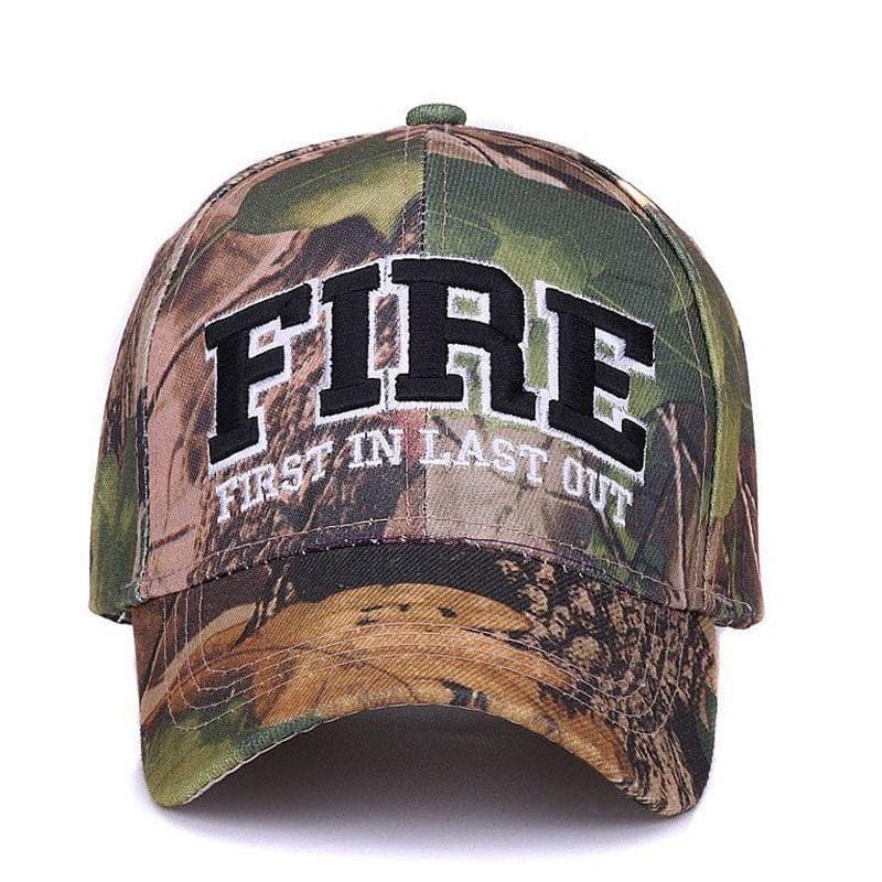 Fire Letters Sports Outdoor Curved Hip Hop Camouflage Baseball Cap  -  GeraldBlack.com