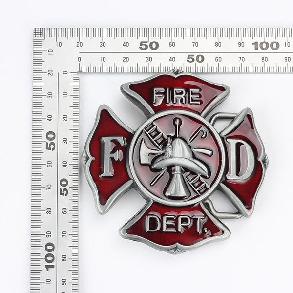 Firefighter Profession Fire Truck Fire Dept Badge Fire Brigade Buckle Belt - SolaceConnect.com