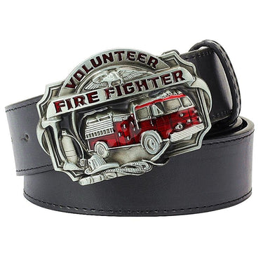 Firefighter Profession Fire Truck Fire Dept Badge Fire Brigade Buckle Belt  -  GeraldBlack.com