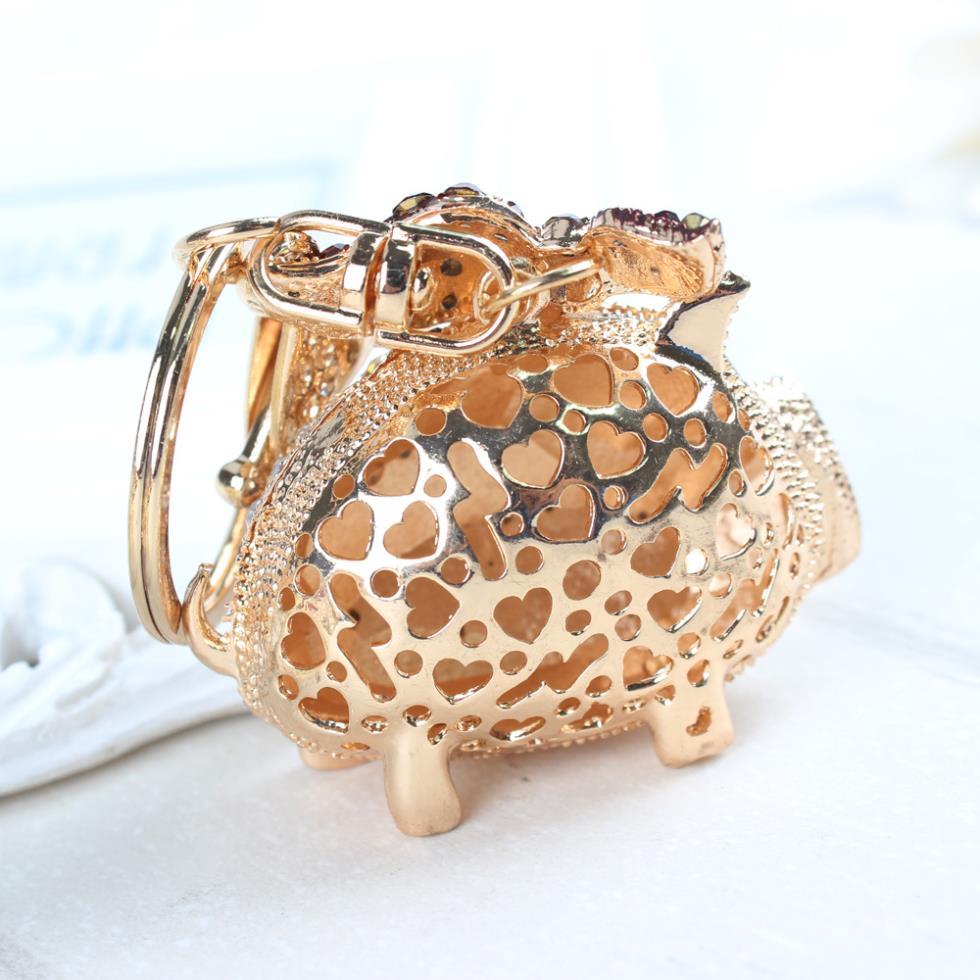 Flying Red Wing Butterfly Pig Crystal Purse Pendant & Jewelry Key Chain - SolaceConnect.com