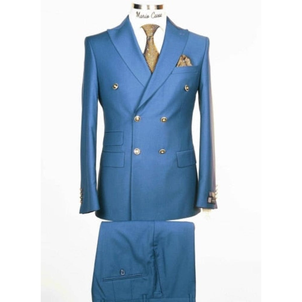 Formal Double-Breasted Wedding Business Two-Piece Suit for Men  -  GeraldBlack.com