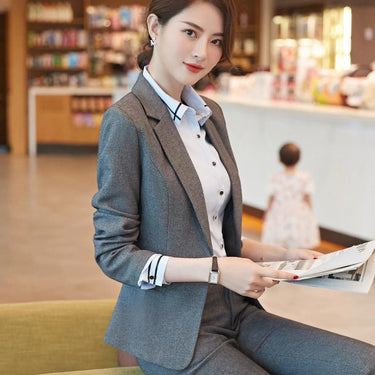 Formal Office Wear Pant Suits with Slim Fit Slim For Plus Size Women - SolaceConnect.com