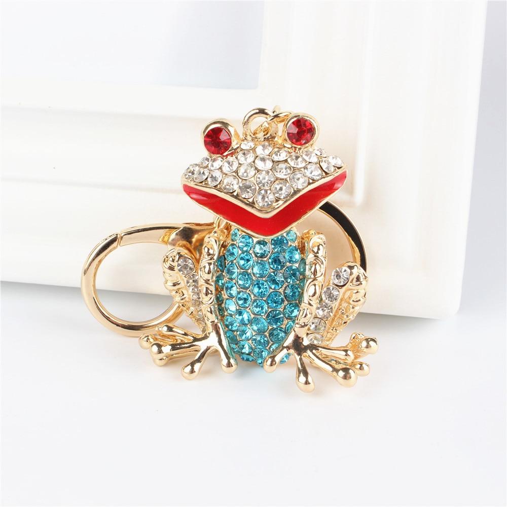 Frog Rhinestone Crystal Charm Purse Pendant & Accessories Key Chain  -  GeraldBlack.com