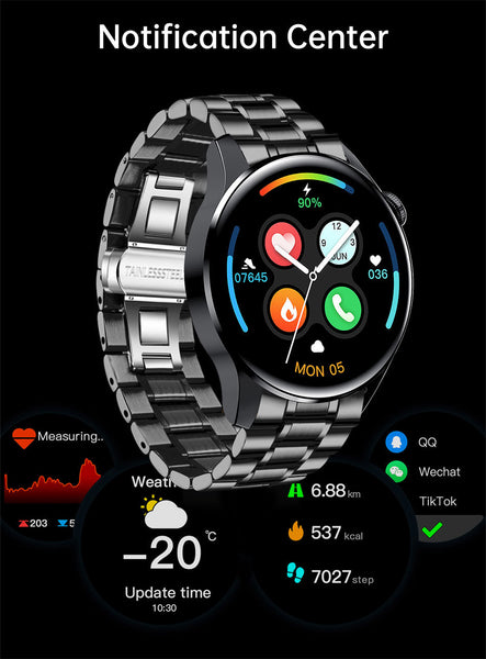 Full Touch Screen Bluetooth Call Fitness Waterproof Smart Watch for Men  -  GeraldBlack.com