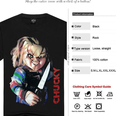 Funny Men's and Women's Cotton Horrible Seed of Chucky T-shirts Tops Tees - SolaceConnect.com