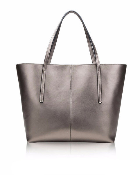 Genuine Big Black Luxury Leather Shoulder Bag Famous for Women - SolaceConnect.com