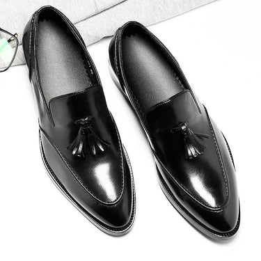 Genuine Bullock Leather Men’s Shoes for Business Suit with Back Tassel  -  GeraldBlack.com