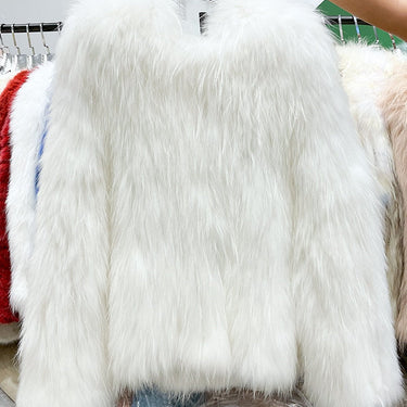 Genuine fur jacket women short thick fox fur coat slim vest natural raccoon fur vest winter  -  GeraldBlack.com