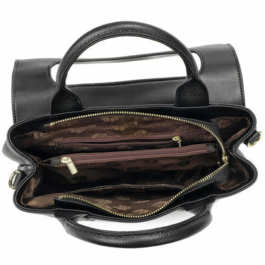 Genuine Leather Briefcase Women Large Capacity Portable Leopard Print Cowhide Shoulder Crossbody Handbag  -  GeraldBlack.com