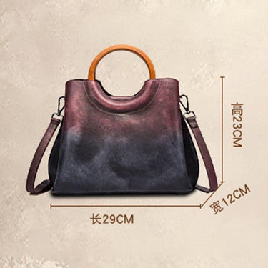 Genuine Leather Brush Color Square Vintage Crossbody Handbags for Women - SolaceConnect.com