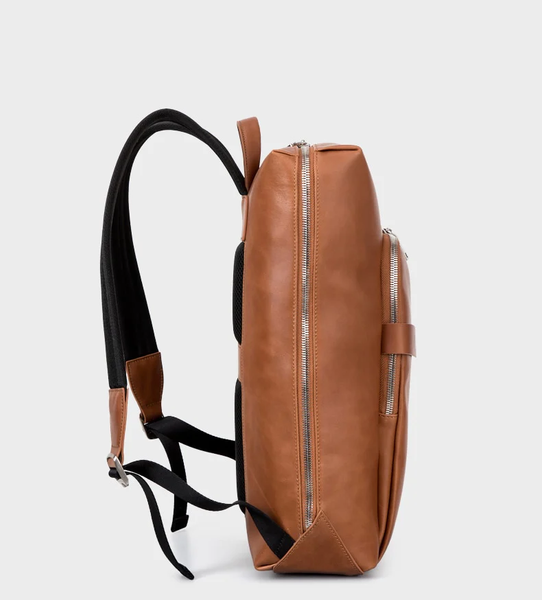 Genuine Leather Men's Backpack Business Laptop Bag Cowhide Simple Fashion Travel Backpacks Student Schoolbag Shoudler Bags  -  GeraldBlack.com