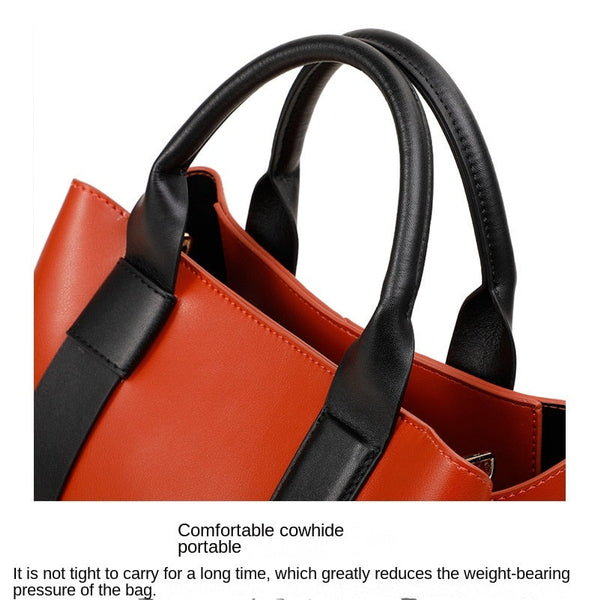 Genuine Leather Women Fashion Luxury Designer Large Capacity Shoulder Crossbody Handbags Tote Bag  -  GeraldBlack.com