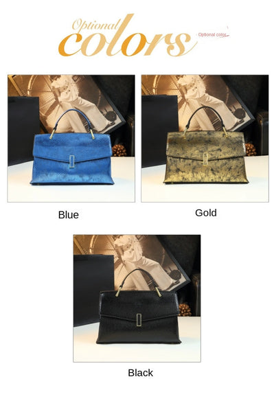 Genuine Leather Women Luxury Fashion Laser Pattern Portable Mother Top Handle Shoulder Crossbody Handbag  -  GeraldBlack.com
