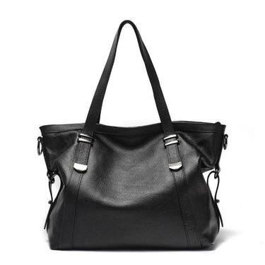 Genuine Leather Women Middle Aged Large Capacity Tote Shoulder Messenger Bag Large Handbag  -  GeraldBlack.com