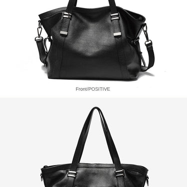 Genuine Leather Women Middle Aged Large Capacity Tote Shoulder Messenger Bag Large Handbag  -  GeraldBlack.com