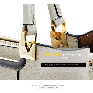 Genuine Leather Women Simple Luxury Designer Middle Aged Versatile Shoulder Messenger Handbags  -  GeraldBlack.com